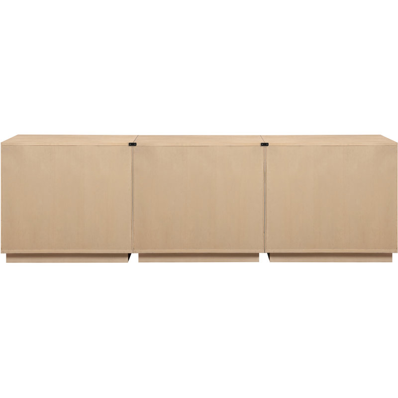 Buffet / placage en chêne Aveline, Naturel, H 32 po x l 95 po x P 18 po