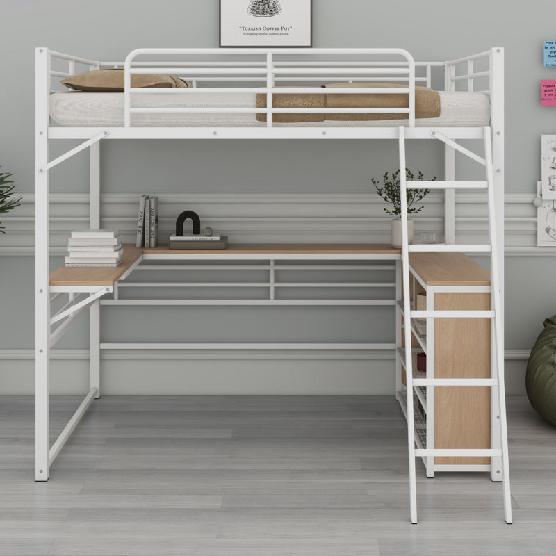 Aitken Kids Full Loft Bed, White