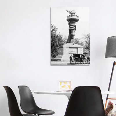 1880s Statue Of Liberty Torch On Display As A Fundraiser Madison Square by Vintage Images - Wrapped Canvas Print