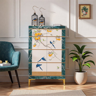 French style light luxury painted shoe cabinet