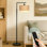 Lampe sur pied arquée / arquée avec télécommande, ampoule à intensité variable incluse