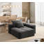 Canapé modulaire surdimensionné moderne surdimensionné, canapé moelleux en tissu de chenille étincelant avec 2 coussins, canapé capitonné-1105978672