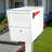 Package Master Steel Post Mounted Mailbox with Magnetic Closure