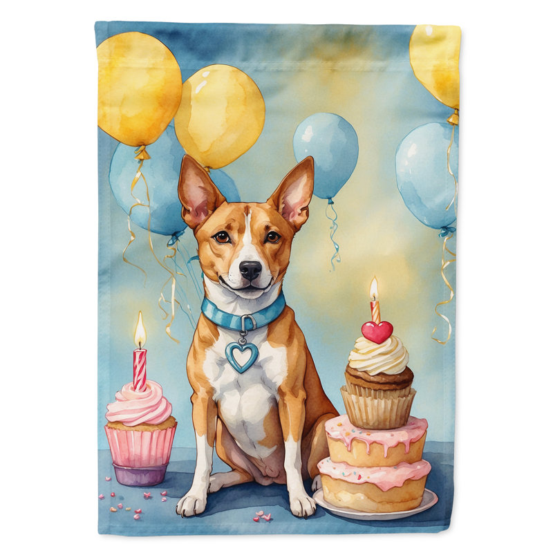 Drapeau «Happy Birthday House», Basenji