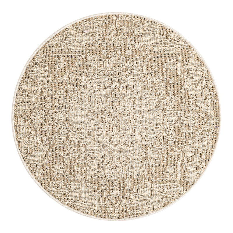 Tapis d'extérieur traditionnel, Rond 3 pi 1 po