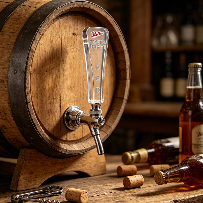 FixtureisplaysMD - Robinet à bière en acrylique transparent avec poignée à tirage Miller Genuin - MGD 14102