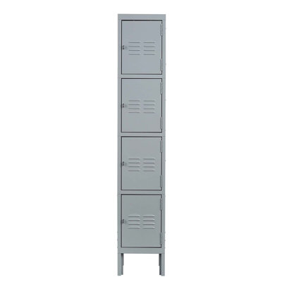 4 Door 66"H Metal Lockers With Lock for Employees,Storage Locker Cabinet,Gray