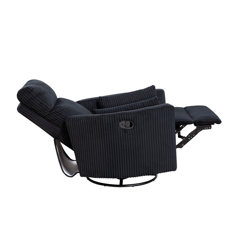 Fauteuil inclinable et pivotant noir Traverse
