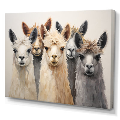 " Beige And Gray Minimalism Curious Alpacas Collage "