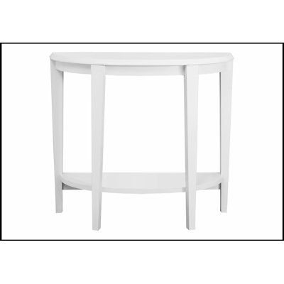Narrow White Laminate Accent Table for Modern Entryway and Sofa Side, Space-Saving and Stylish Furniture by Latitude Run