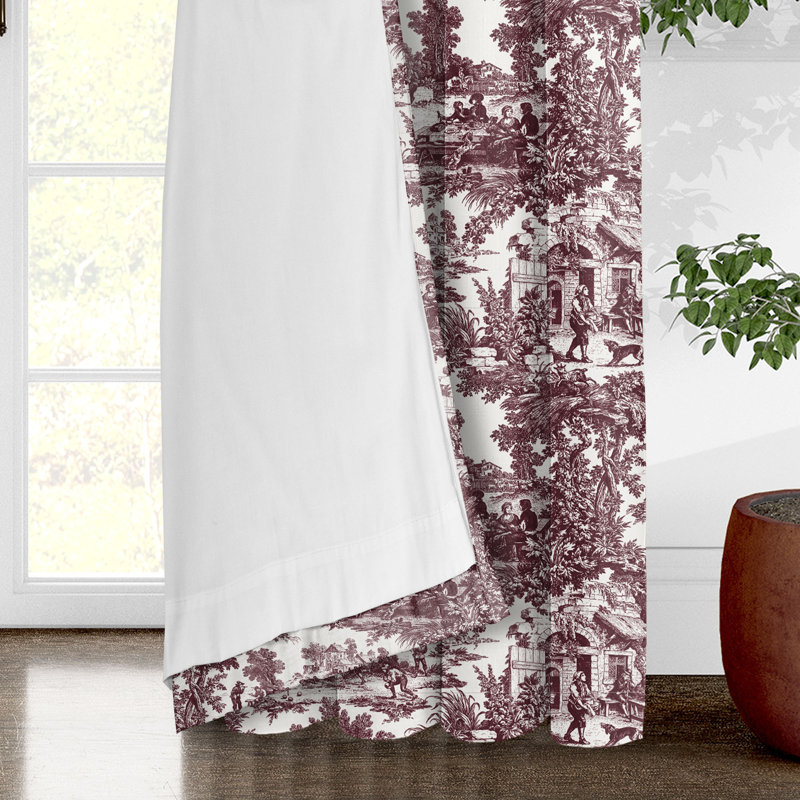 Paire de rideaux Au Village Toile, L 40 po x L 84 po, Merlot