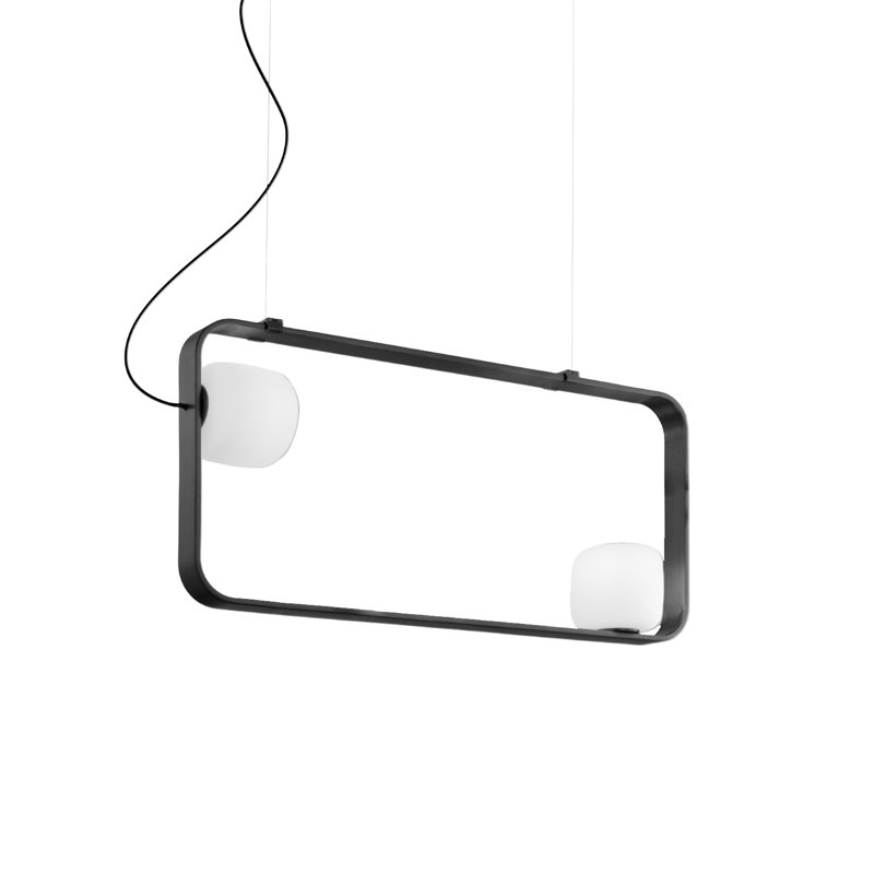 Groove 2 - Light Pendant, Charcoal Gray, White Matt