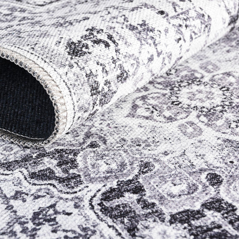 Tapis oriental gris Braegger, Carré 7 pi 3 po x 7 pi 3 po