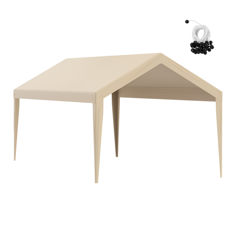 10 pi x 20 pi - Plastique - Abri de remplacement pour abri d'auto - Beige