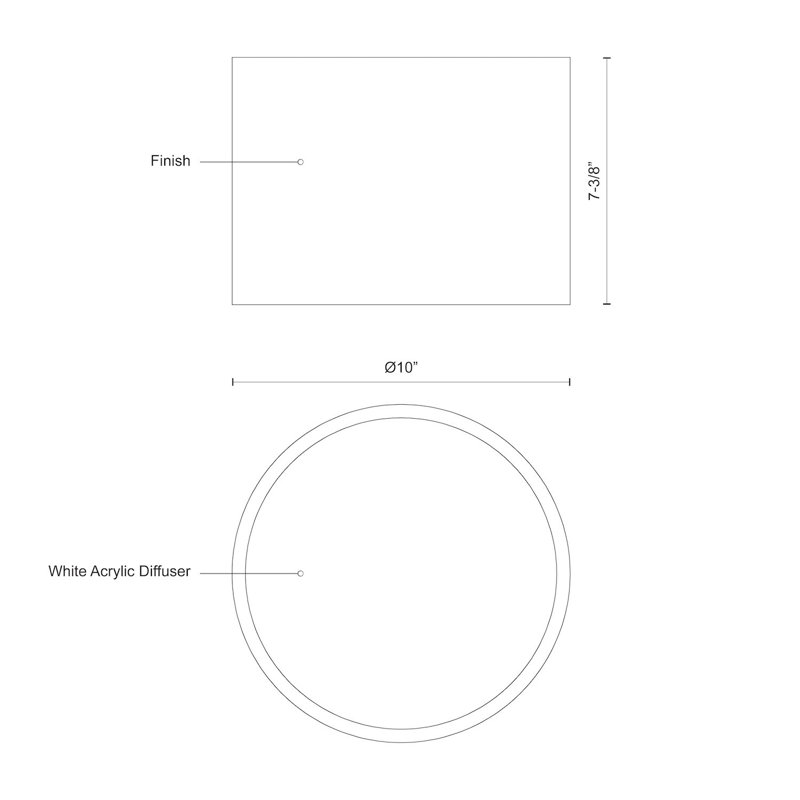 Mousinni 1 - Light LED Flush Mount, White, White