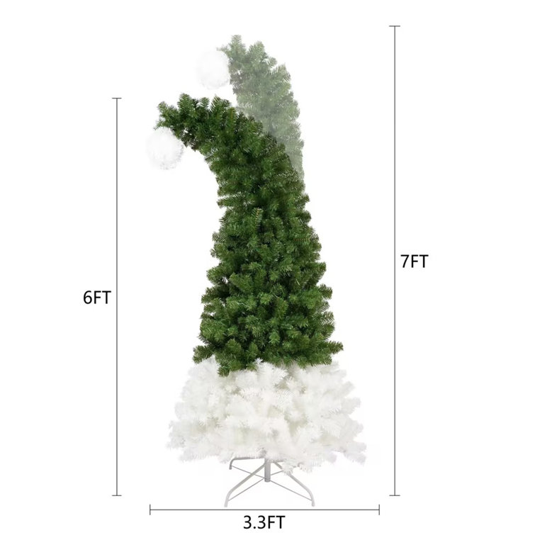 https://assets.wfcdn.com/im/28853074/resize-h755-w755%5Ecompr-r85/2567/256775517/6FT+Artificial+Christmas+Tree%2C+Santa+Hat+Shape+Fir+X-mas+Tree+with+1250+Lush+Branch+Tips%2C+300+Lights.jpg