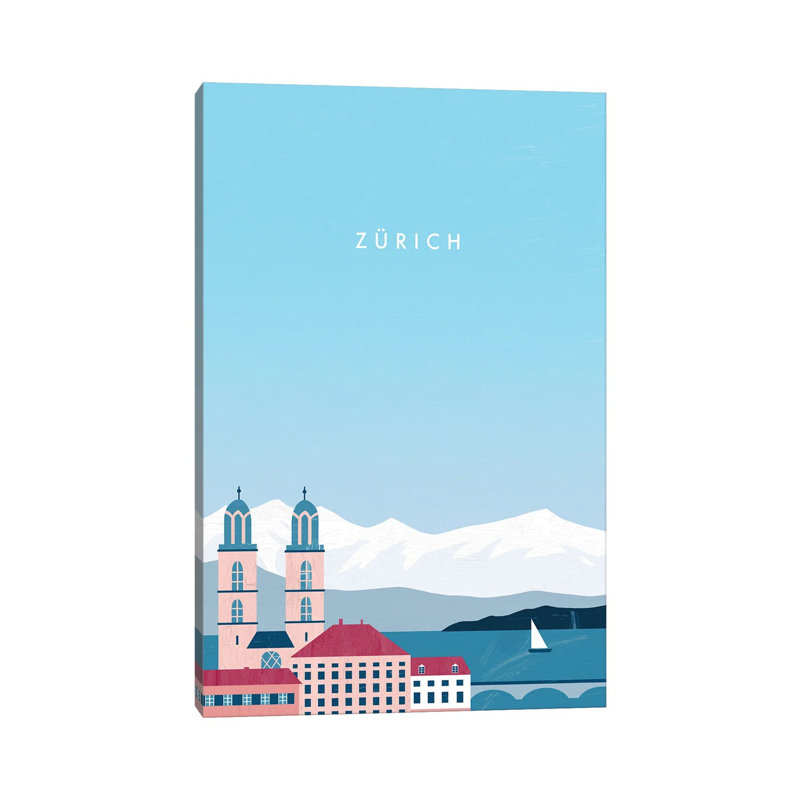 Zürich by Katinka Reinke - Wrapped Canvas Painting, 101.6 cm H x 66.04 cm W x 3.175 cm D