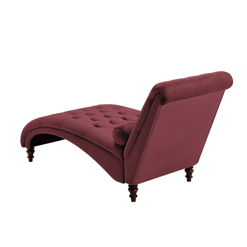 Douglas Upholstered Chaise Lounge, Burgundy