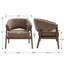 Chaise d'appoint Modern Farmhouse - Pieds en bois massif avec pieds réglables - Coussin épais de 5,5 po et accoudoirs intégrés - Siège d'une largeur de 22,5 po-2087166750-2087166751