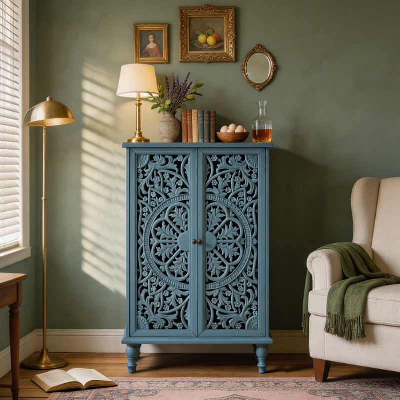 Armoire de rangement d'appoint de style champêtre