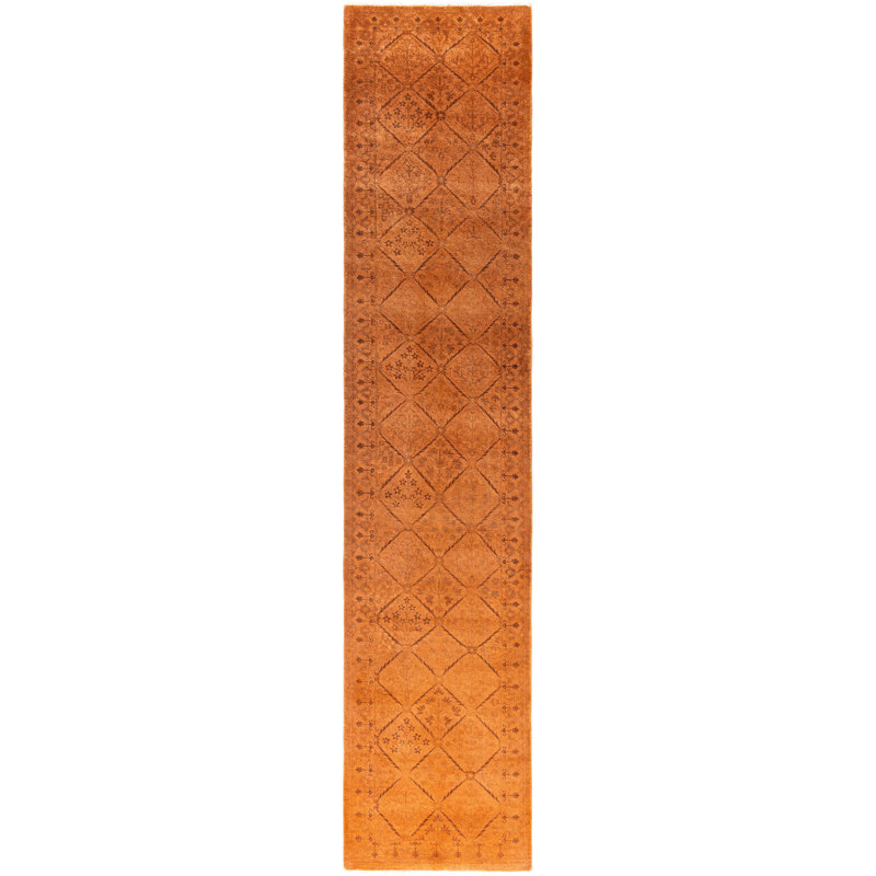 Tapis de couloir rouge en laine 2 pi 6 po x 11 pi 9 po Huckaby