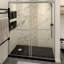 Porte de douche coulissante chromée l 50 à 54 po x H 70 po, porte de douche en verre semi-sans cadre