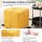 Square Corduroy Yellow Stool, Comfortable For Foot Placement, High Resilience And Versatile Function In Home Fabric Rest, Smooth, Multi - Use Various Spaces, Stable-630676203