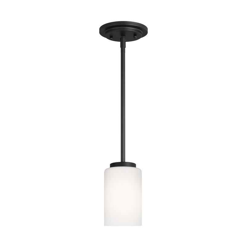 Oslo One Light Mini-Pendant from Generation Lighting , No, Midnight Black