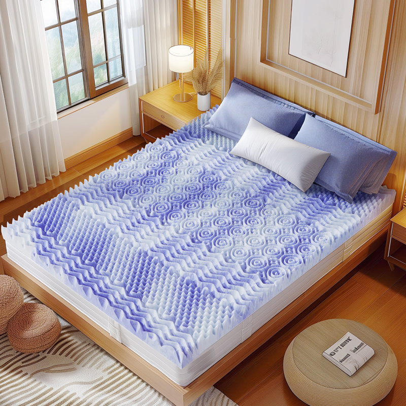 Alwyn Home Stankiewicz 3" Full Memory Foam Mattress Topper with 7-Zone Gel Infusion & CertiPUR-US Certified Foam, Queen