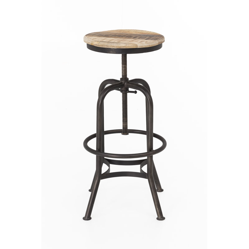 Nasim Adjustable Height Counter Stool with Metal Frame