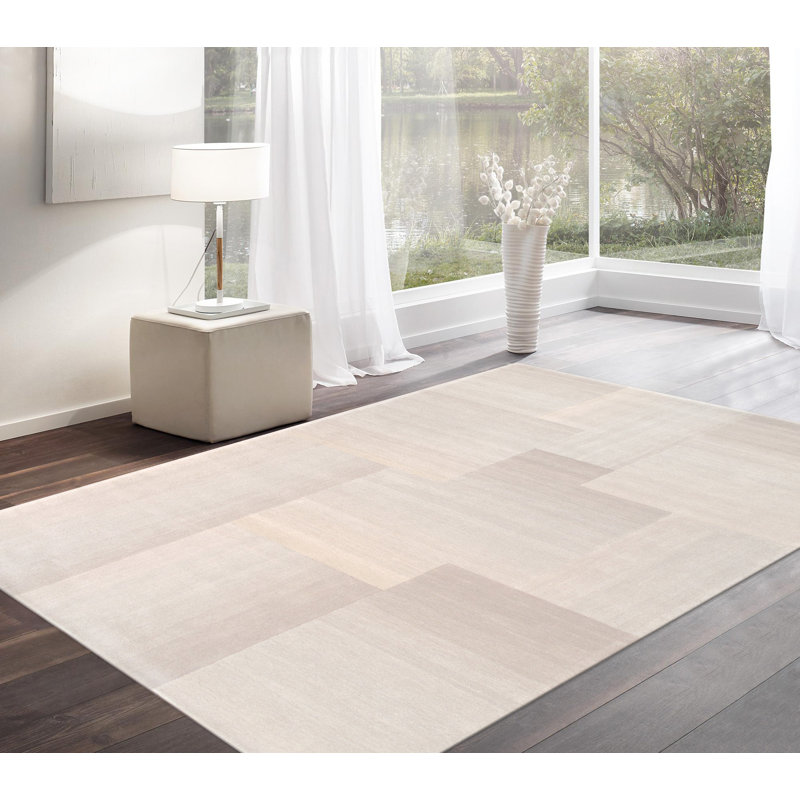 Tapis brun / gris touffeté à la main Rodeo, Rectangle 5 pi x 8 pi