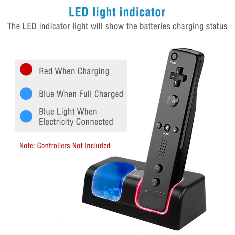 Chargeur de télécommande Wii, Noir