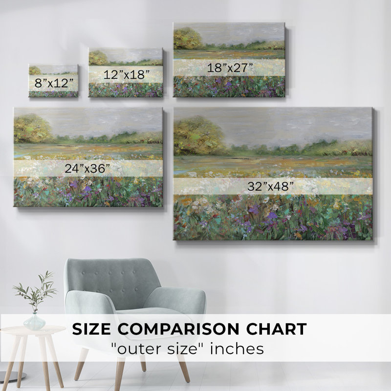 «Country Meadow», toile tendue avec châssis, H 32 po x l 48 po