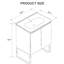 Meuble-lavabo sur pied en métal 30 po avec lavabo en céramique