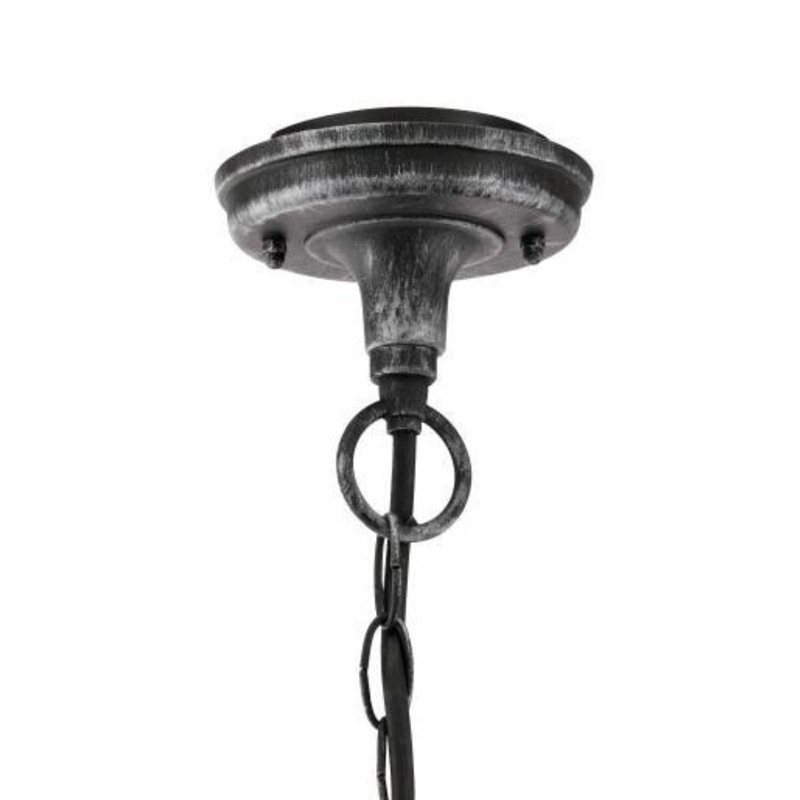 Deonte 1 - Light Lantern Pendant, Black / Patina Silver