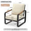 Canapé d'extérieur simple de 29,9 po avec coussins amovibles Haven-1940450890