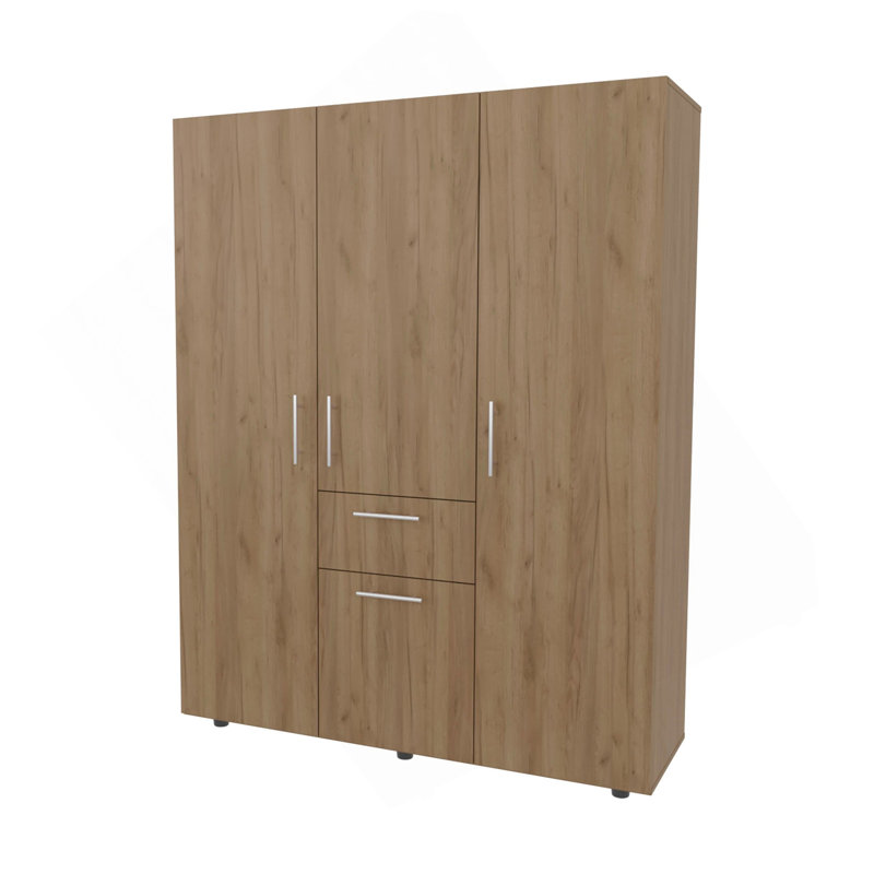 Armoire en chêne naturel avec plusieurs tiroirs