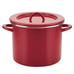Rachael Ray Create Delicious Large Enamel on Steel Induction Stockpot, 12 Quart