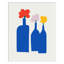 «Blue Bottle Vase» par Little Dean, reproduction d'art encadrée sur bois-2111059744-2111059773