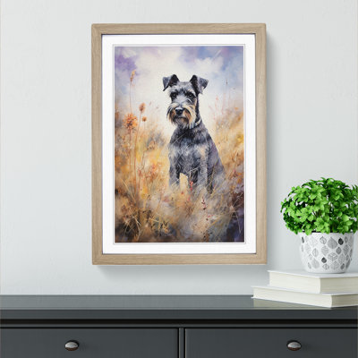 Schnauzer Tachisme - Framed Print