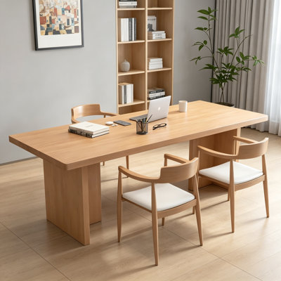 High - Quality Solid Wood Pine Burlywood Desk