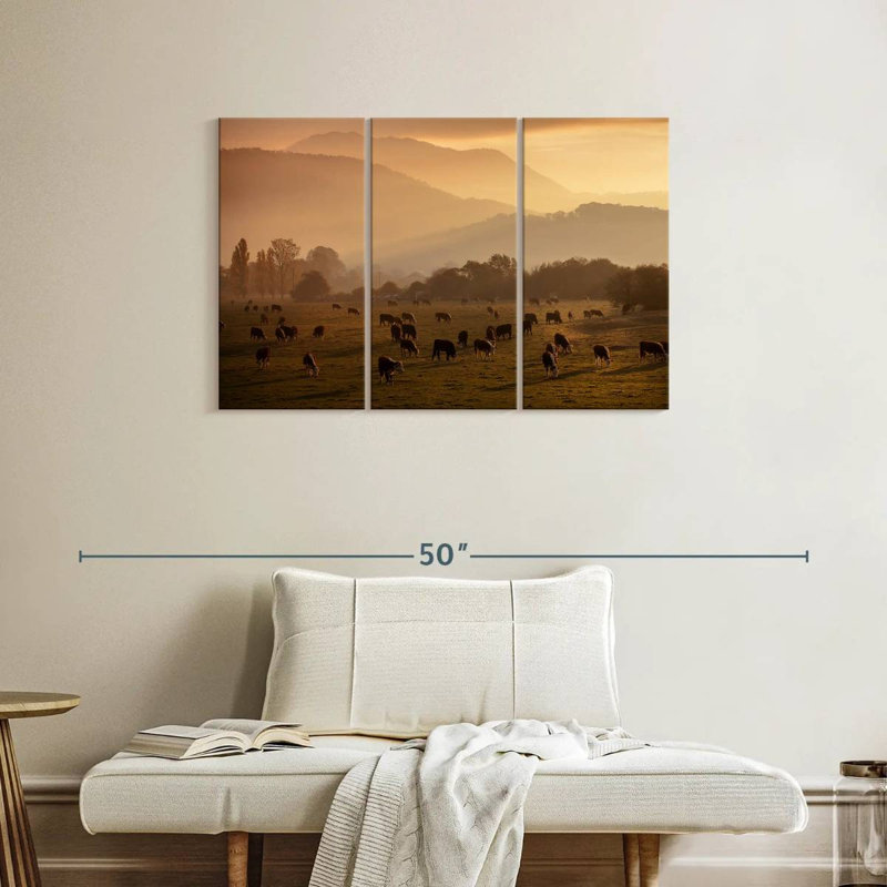 Grazing Cows, 24" H x 38" W