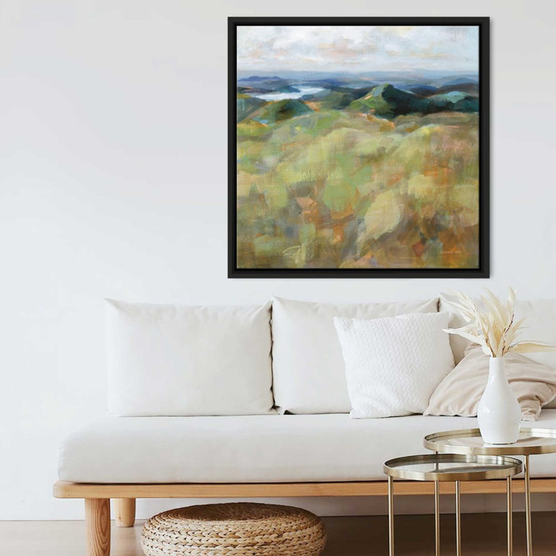 «Above the Lakes» par Danhui Nai - impression sur toile, H 24 po x l 24 po, Noir