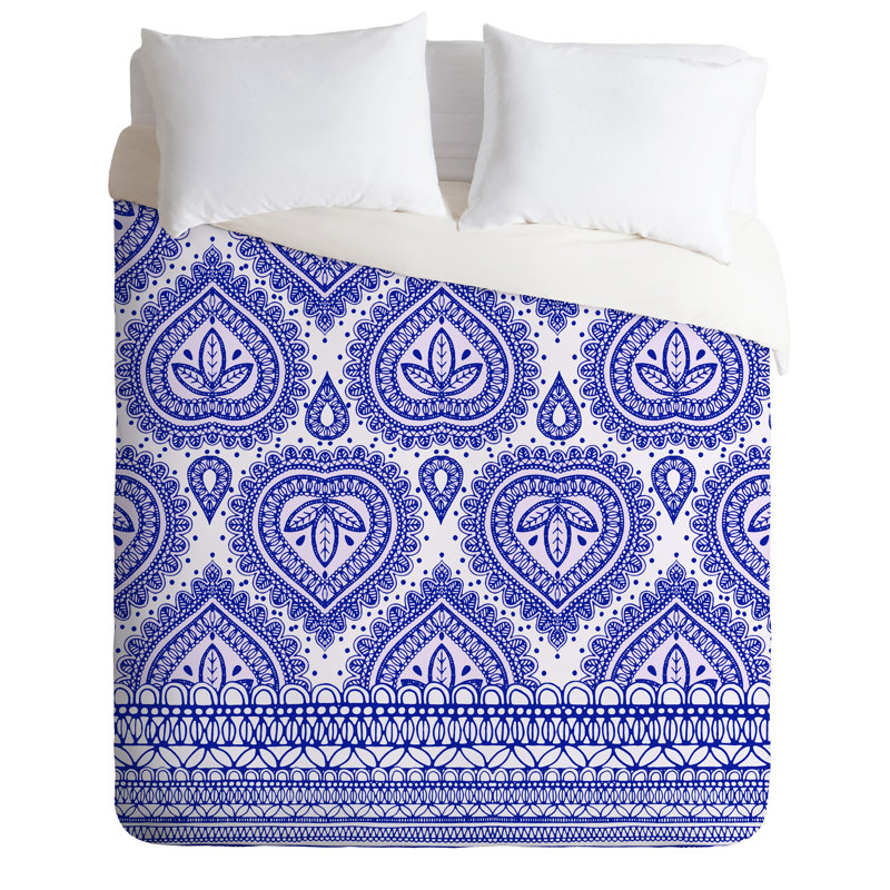 Aimee St Hill Modern & Contemporary Polyester Geometric Shapes Duvet Cover, Luxe, Indigo, King
