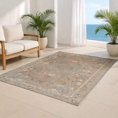 Tapis gris d'intérieur et d'extérieur Tabriz