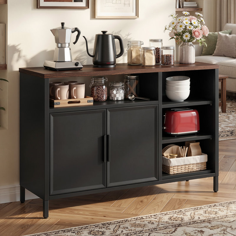 108cm W 3-Tier Sideboard, Black