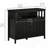 Modern Black Sideboard Cabinet, 2-Door Coffee Bar Buffet with Adjustable Shelves, Storage Cabinet for Kitchen & Living Room