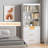 71" Tall Bookshelf With 3 Drawers And Open Shelves-290254579