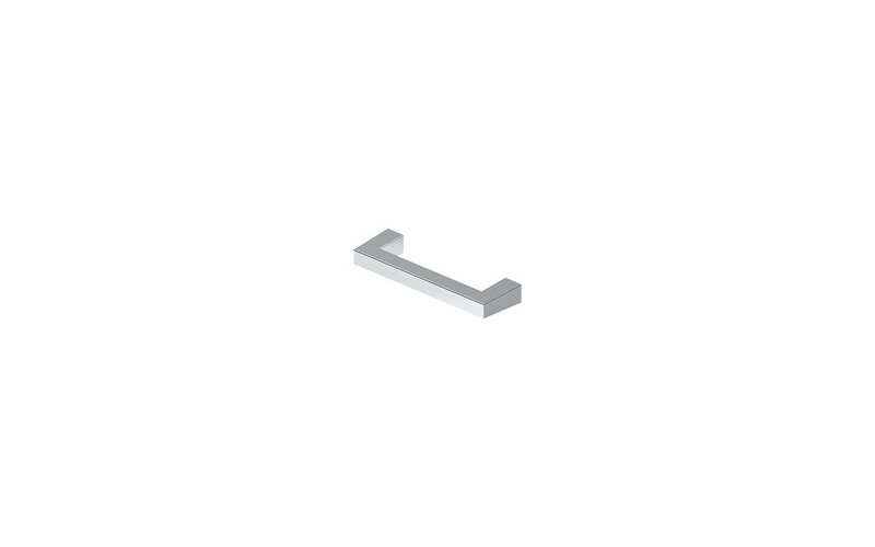 Deltana SBP35U14 Modern Square Bar Pull, 3-1/2", HD, Solid Brass in Polished Nickel, Polished Chrome