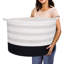 Grand panier à corde en coton, panier à couverture pour le salon, panier à linge pour bébé avec poignée-584425596